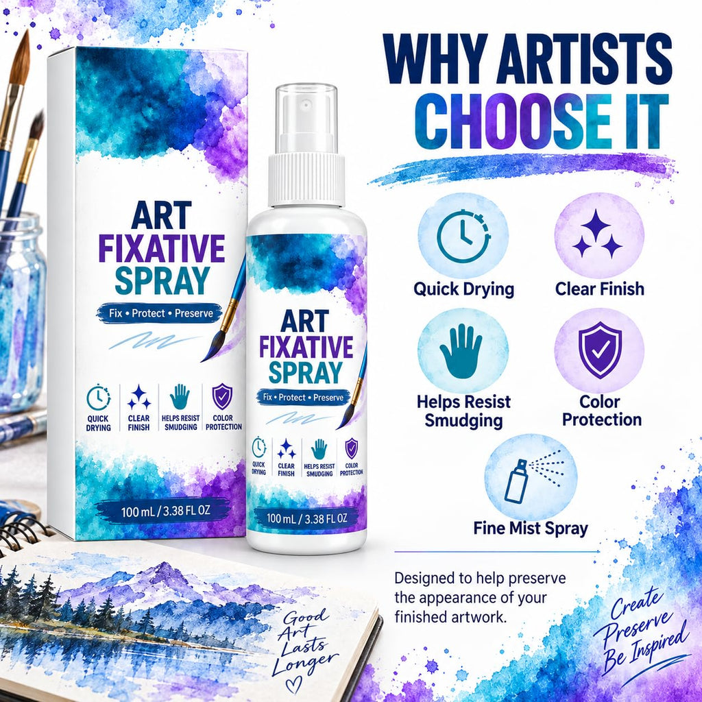 Art Fixative Spray for Pencil & Mixed Media, 4 Pack X256707