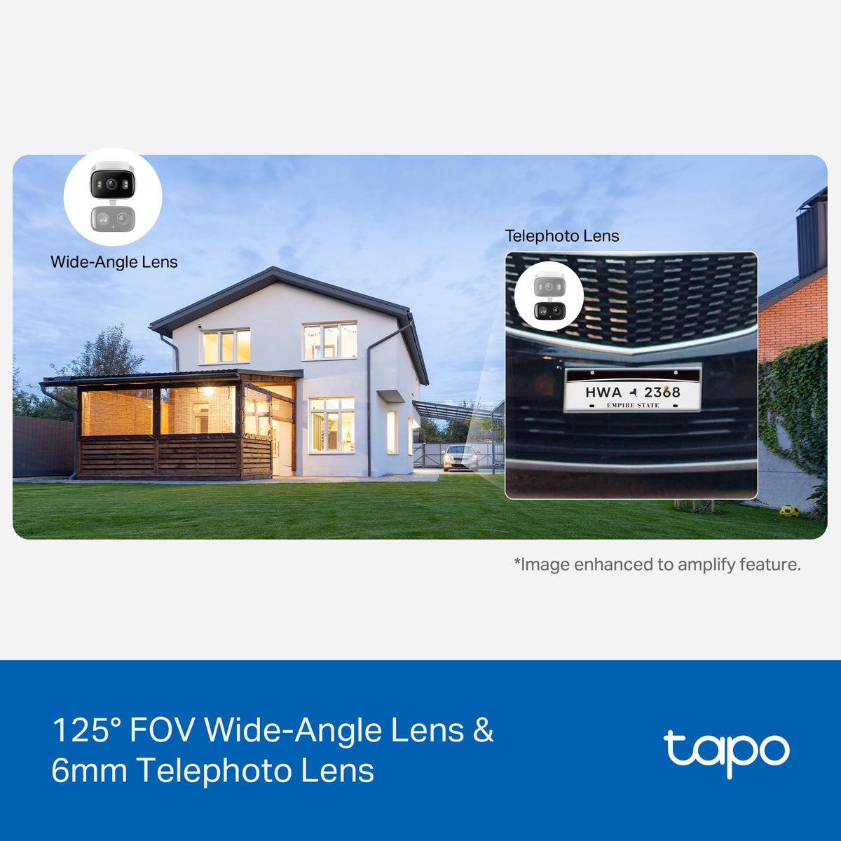 2K Indoor/Outdoor Dual Lens Pan/Tilt Wired Security Camera M37863