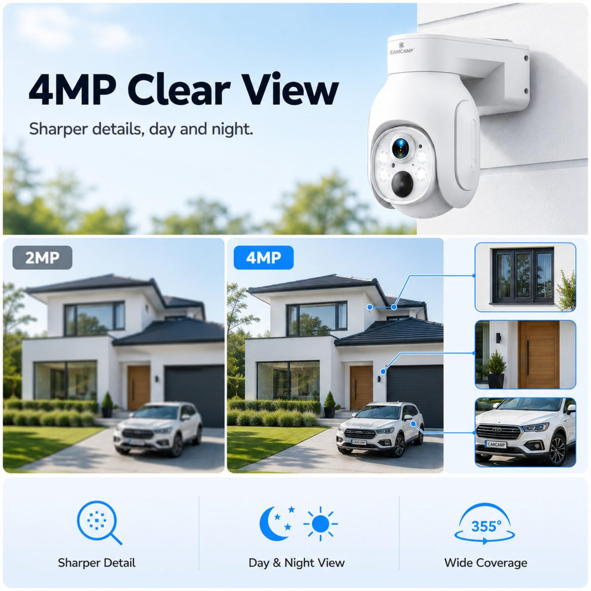 Solar Security Cameras Wireless Outdoor 4 Pack U180
