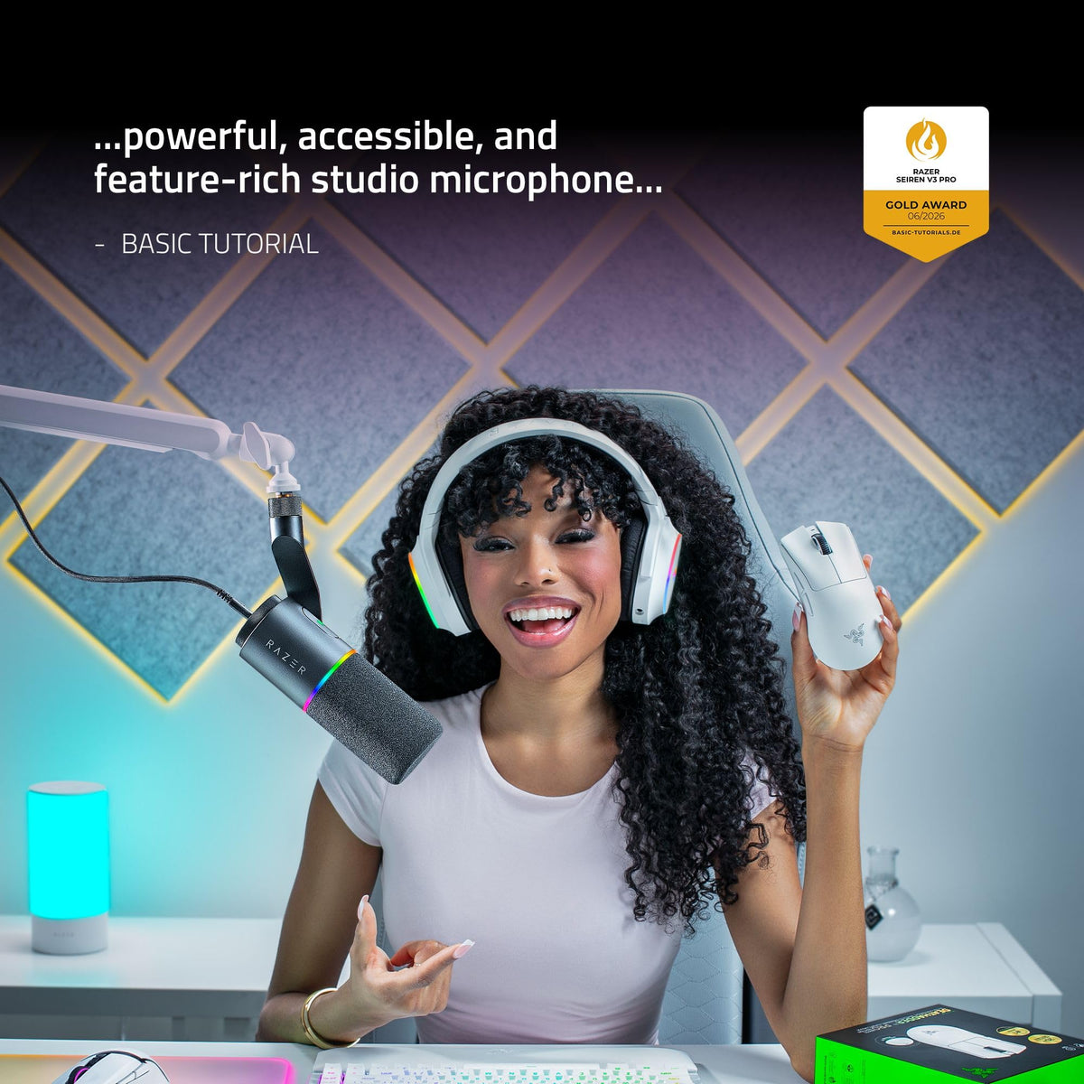 Black Dynamic USB Type C & XLR Microphone R26375