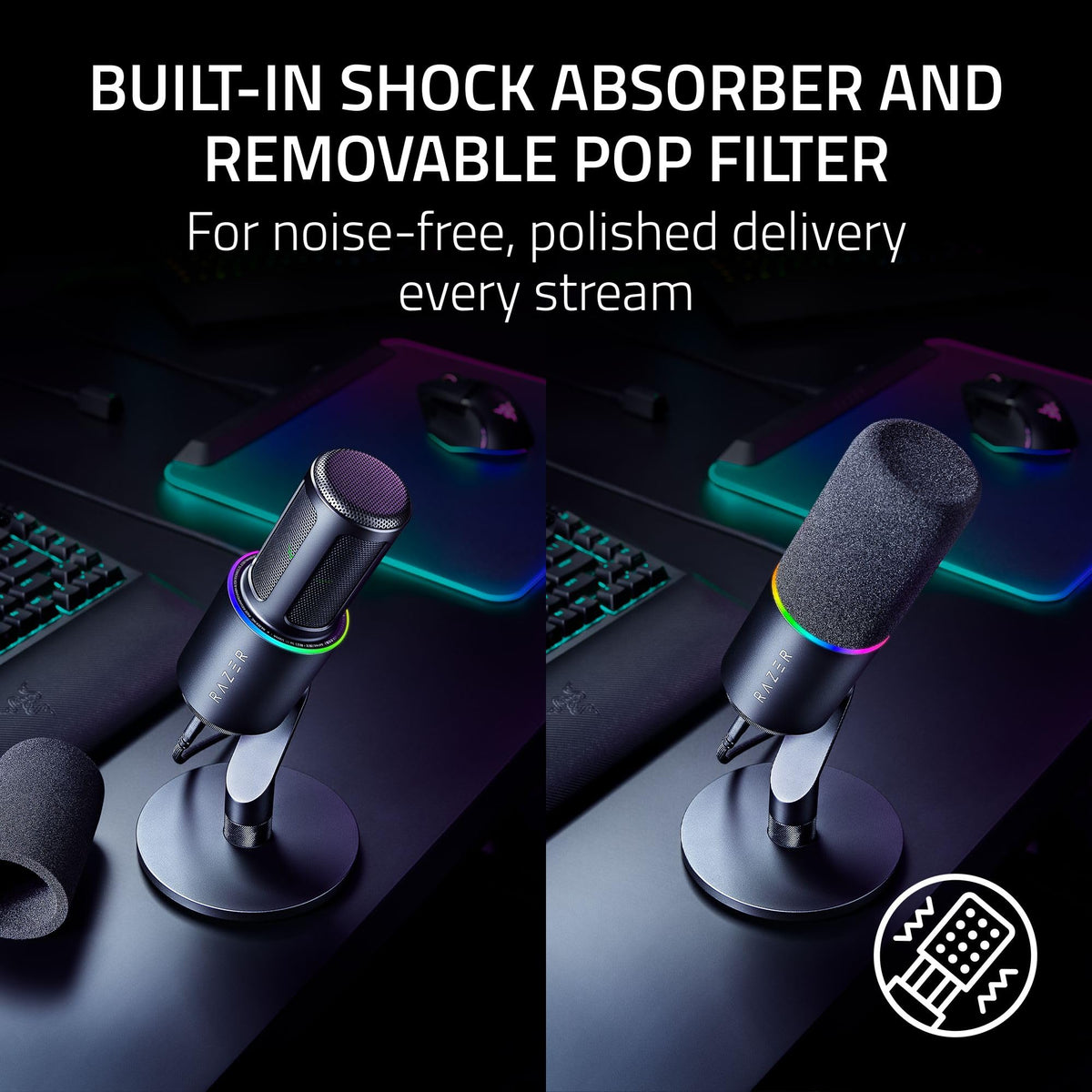 Black Dynamic USB Type C & XLR Microphone R26375