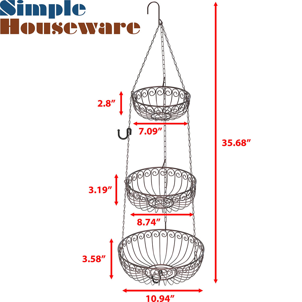 3-Tier Hanging Fruit Basket C5880
