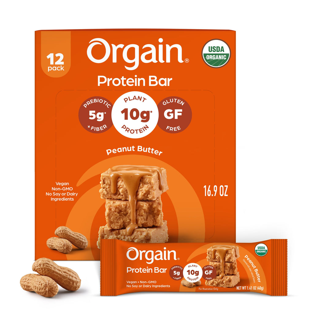 Organic Vegan 10g Protein Bars Peanut Butter 12 Pk H327
