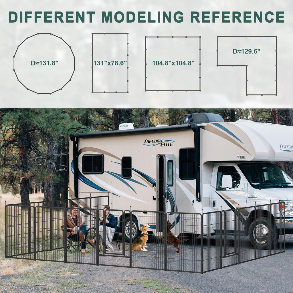 16 Panel 40" Height Dog Playpen with Doors L27349