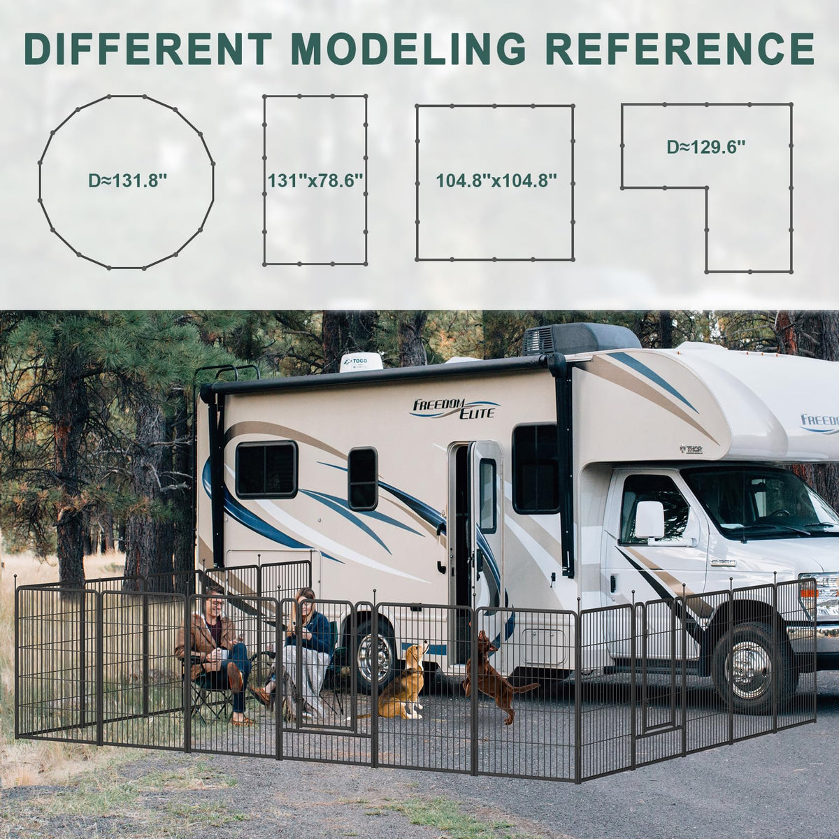 16 Panel 40" Height Dog Playpen with Doors L27349