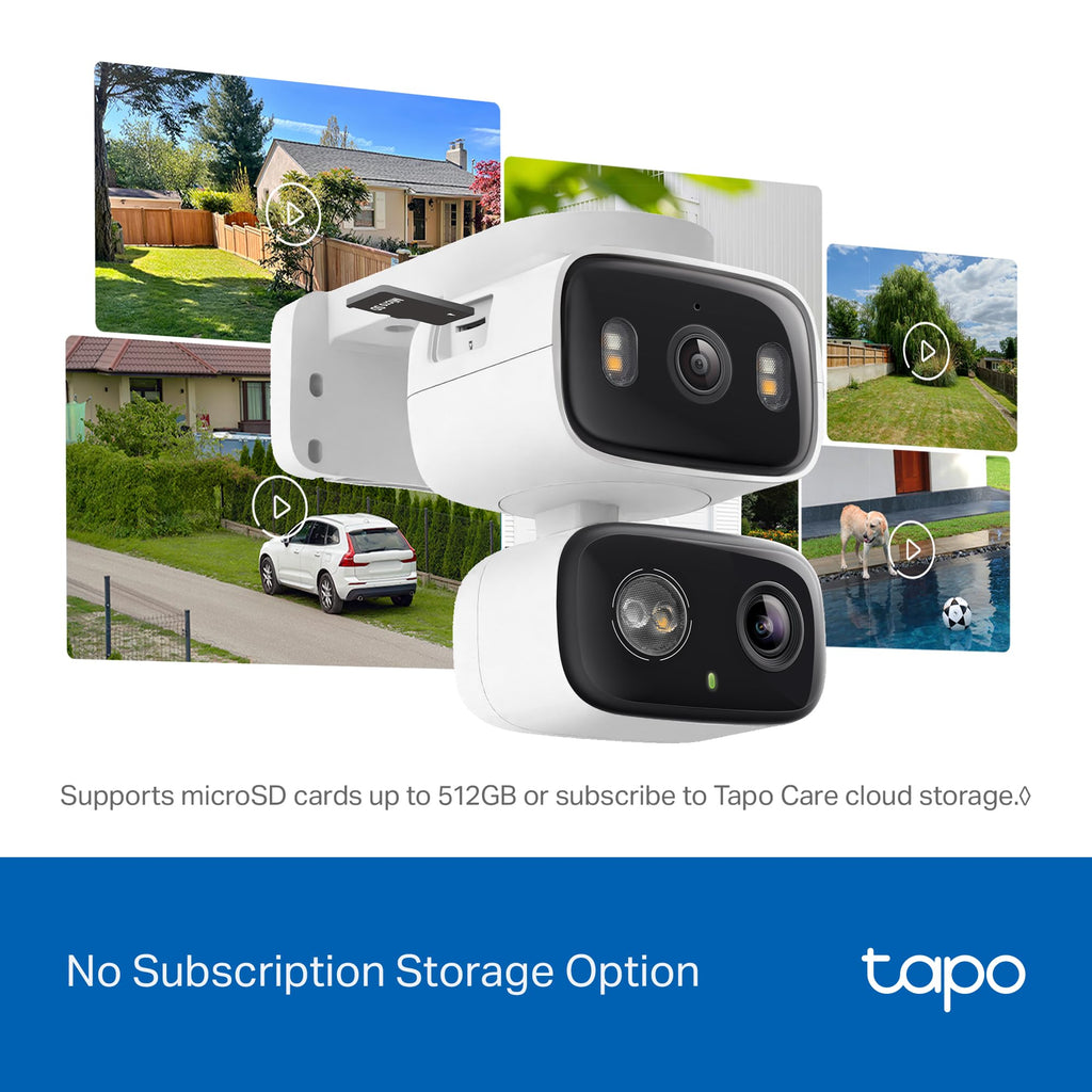 2K Indoor/Outdoor Dual Lens Pan/Tilt Wired Security Camera M37863