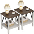 End Table Set of 2 with Storage Shelf J35496