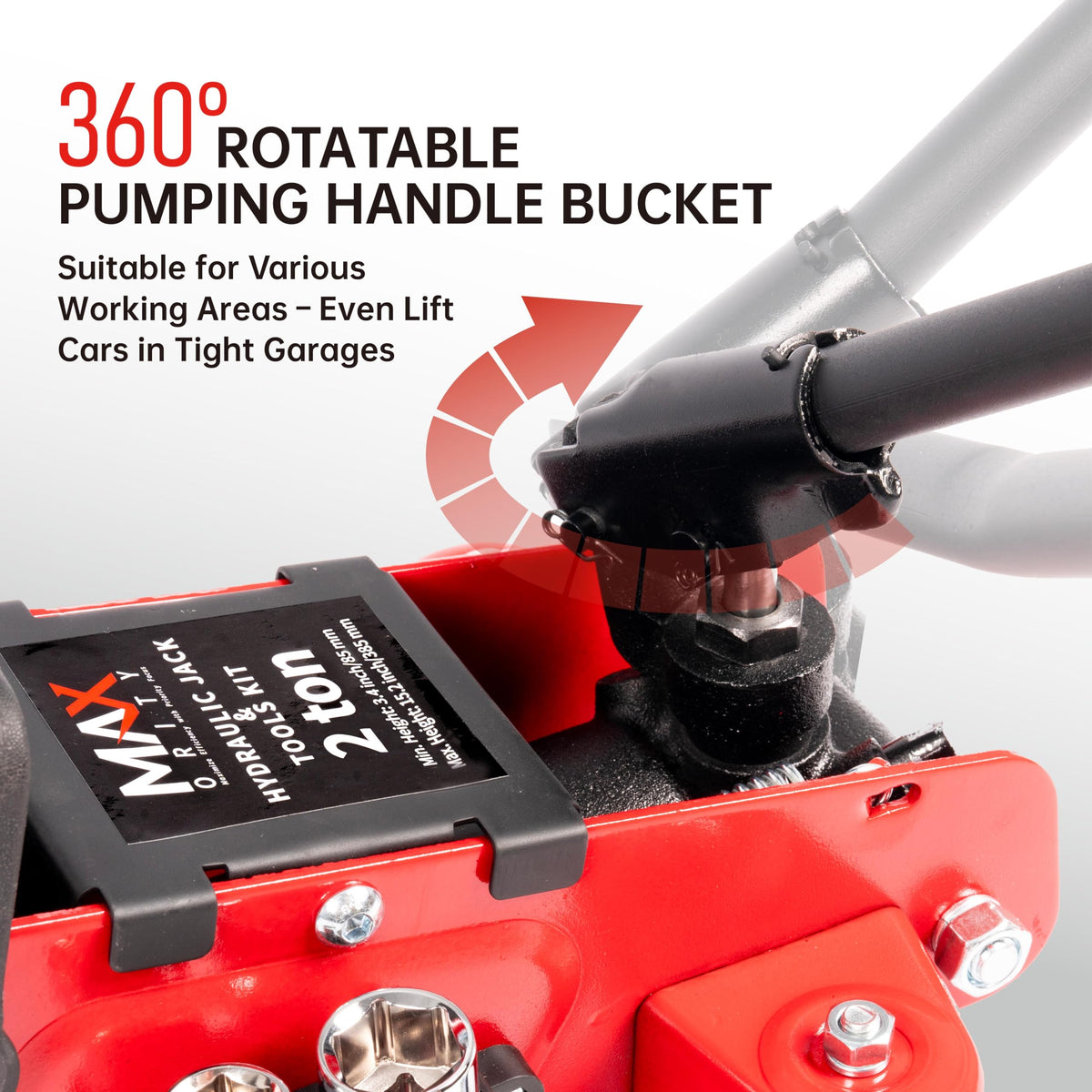 2-Ton Hydraulic Low Profile Trolley Floor Jack with Carrying Case and Tire Tool Kit H426