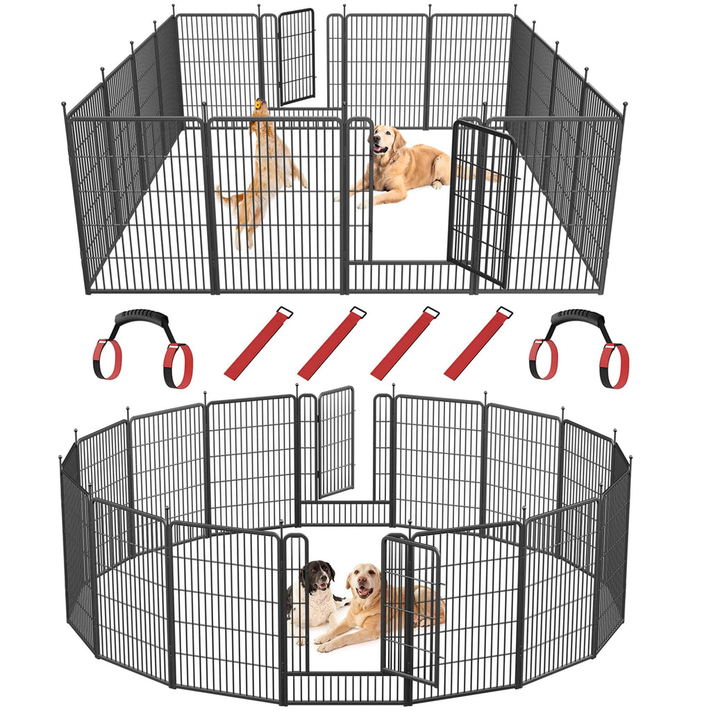 16 Panel 40" Height Dog Playpen with Doors L27349