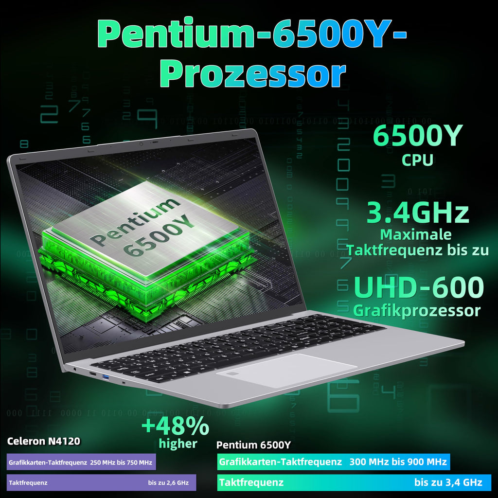 17.3" FHD IPS Business Laptop Computer, Silver E78903