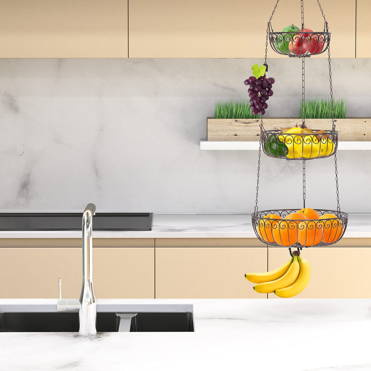 3-Tier Hanging Fruit Basket C5880