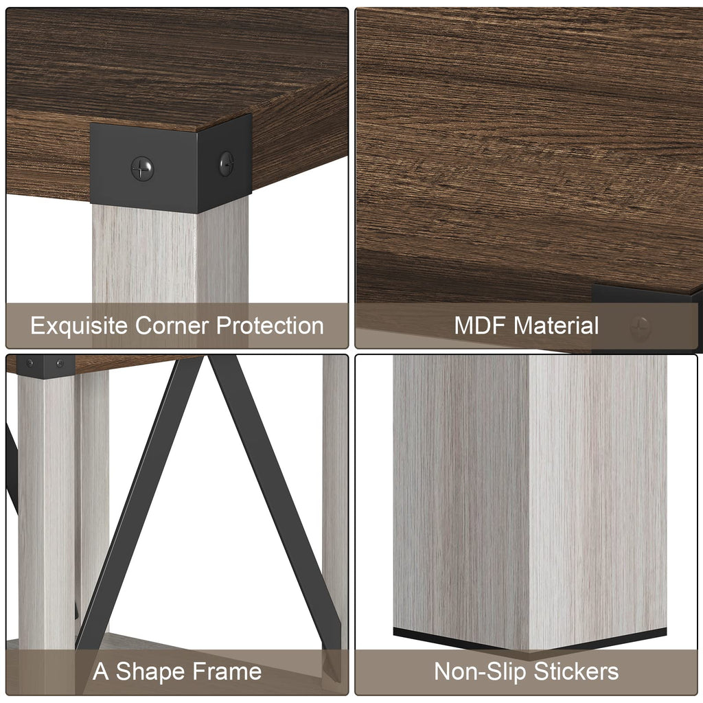 End Table Set of 2 with Storage Shelf J35496