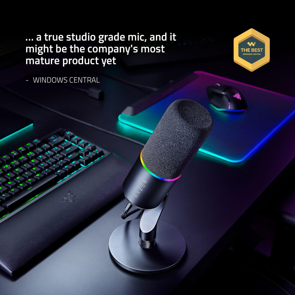 Black Dynamic USB Type C & XLR Microphone R26375