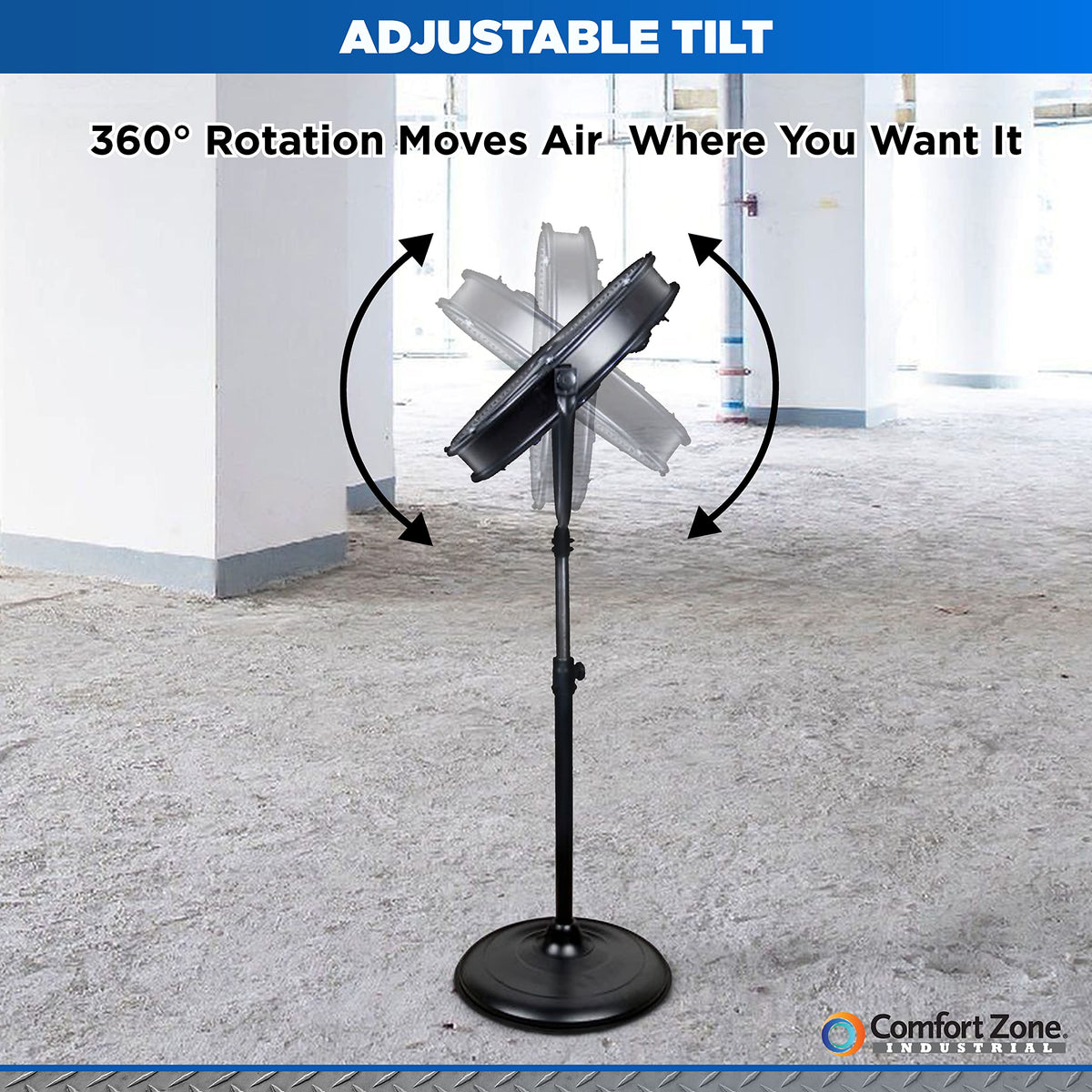 20-Inch High-Velocity Industrial Pedestal Fan Y258