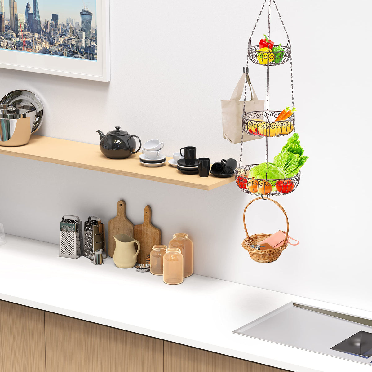 3-Tier Hanging Fruit Basket C5880