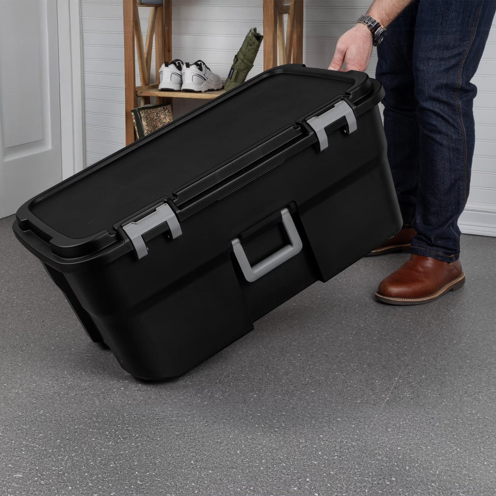22 Gallon Black Wheeled Storage Trunk B2528