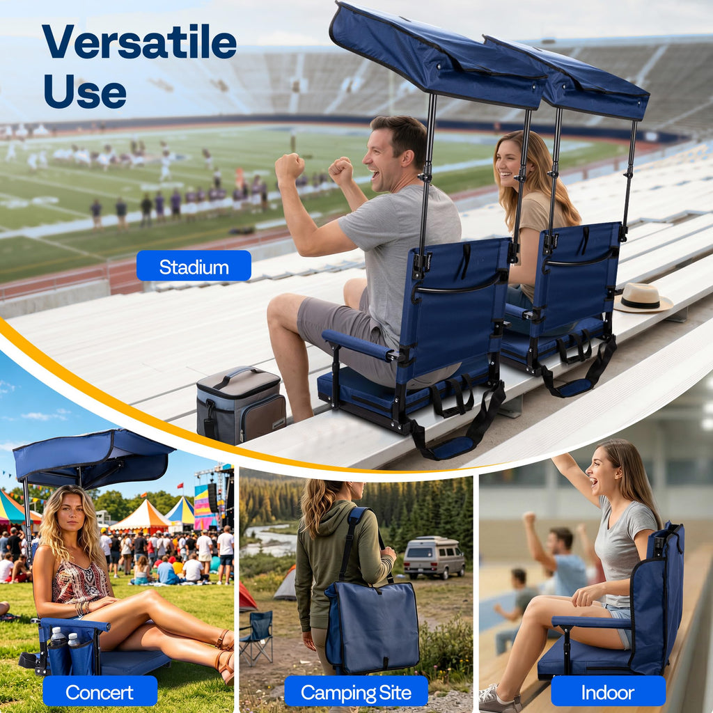 Stadium Seat with Sunshade Canopy and Back Support Z431