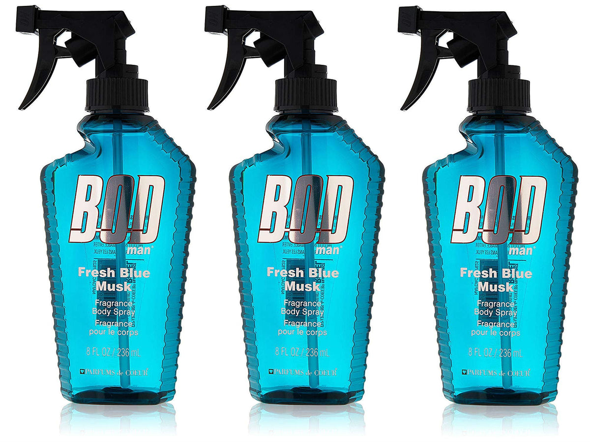 Blue Musk Body Spray 8 Ounces Pack of 3 R169