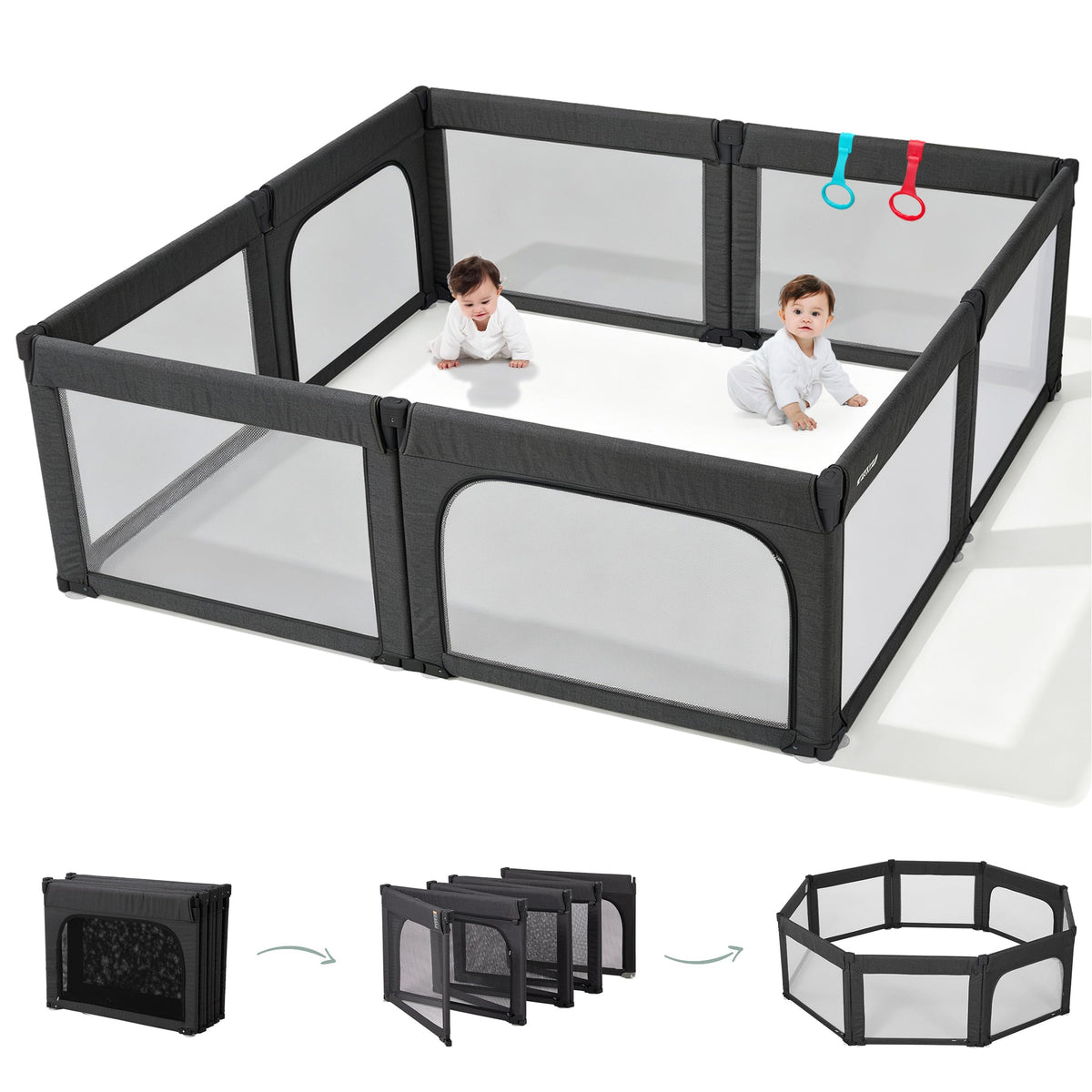 8-Panel Foldable Baby Playpen K61526