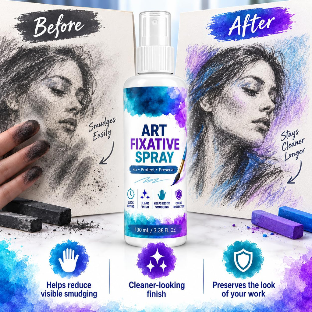 Art Fixative Spray for Pencil & Mixed Media, 4 Pack X256707