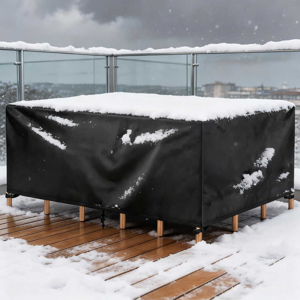 Black 420D Oxford Waterproof Patio Table Cover L7185