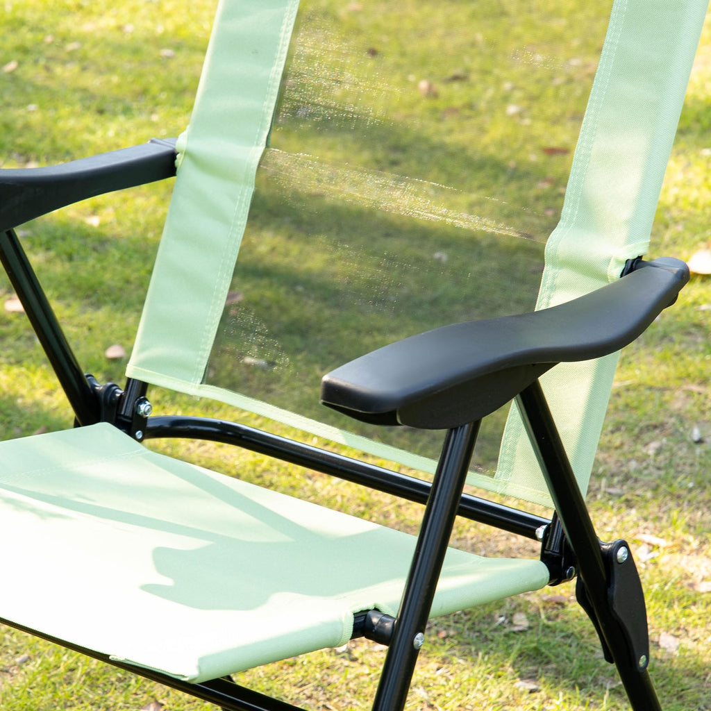 Folding Patio Dining Chairs Set of 2 Green X2554