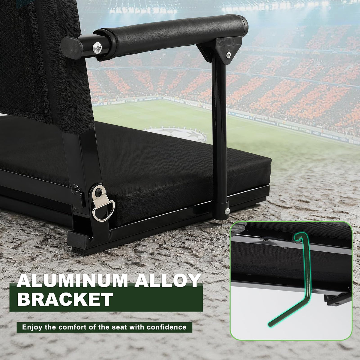 2 PCS Stadium Seats with Back Support E2509