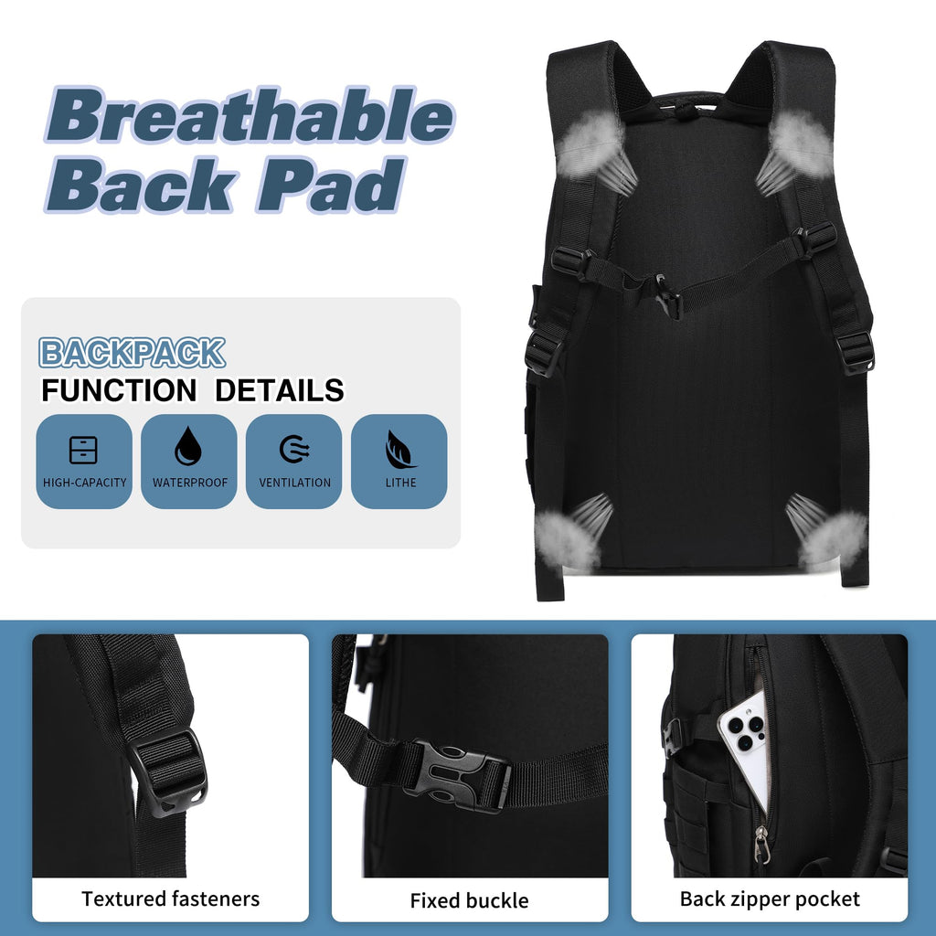 Black Small Tactical Backpack F9016