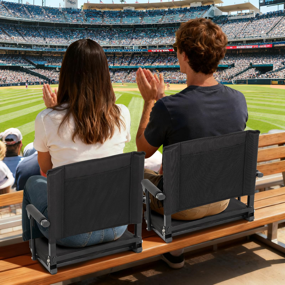 2 PCS Stadium Seats with Back Support E2509