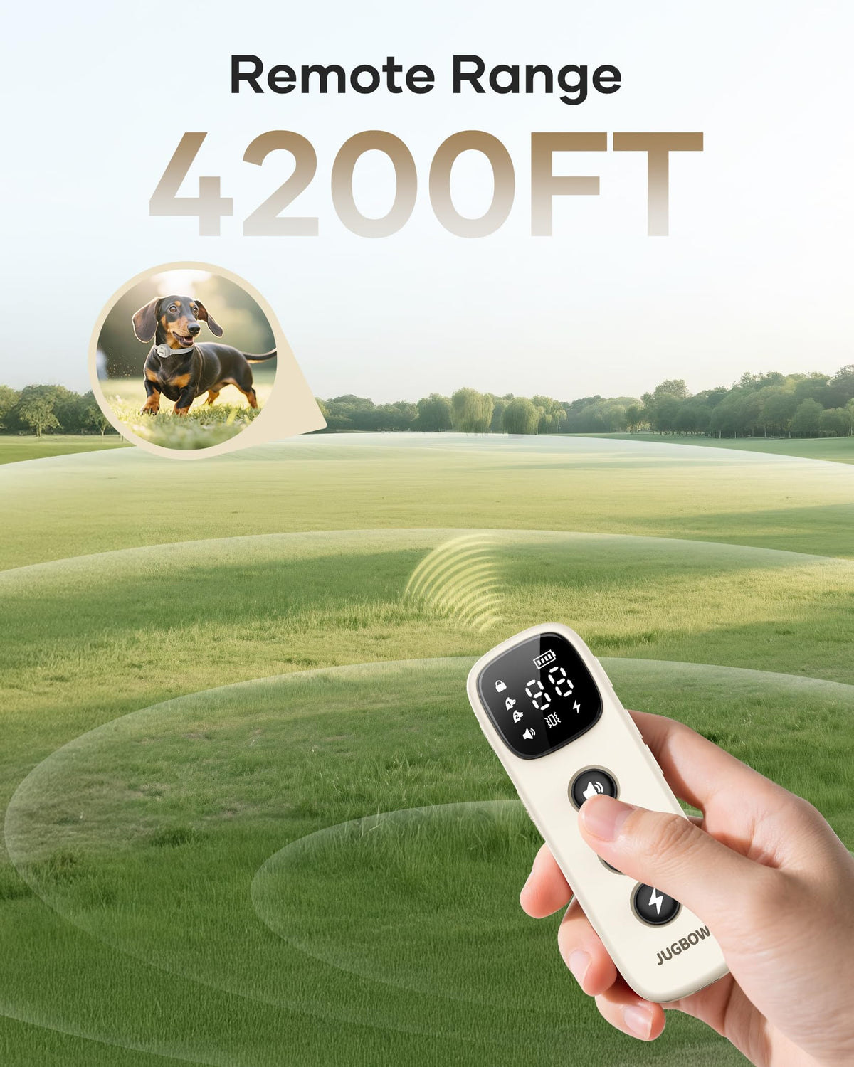 White 4200FT Range Dog Shock Collar N7733