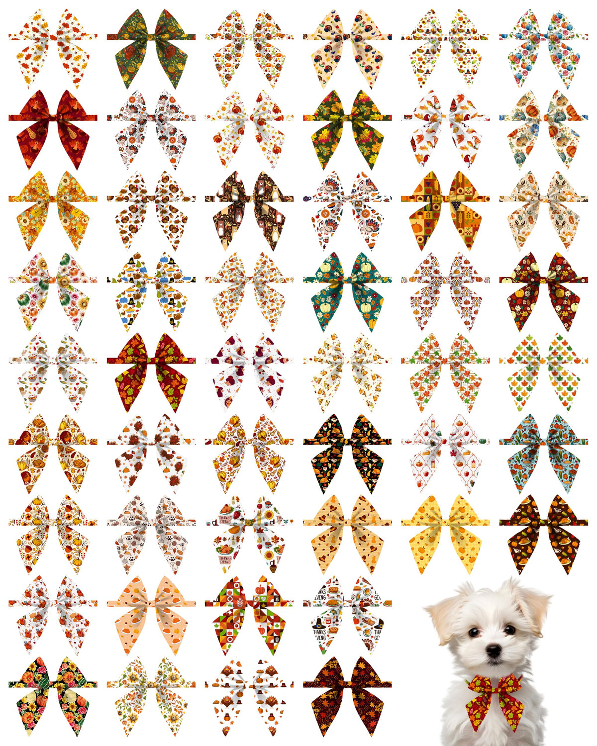 50 Pack Dog Bowties O212463
