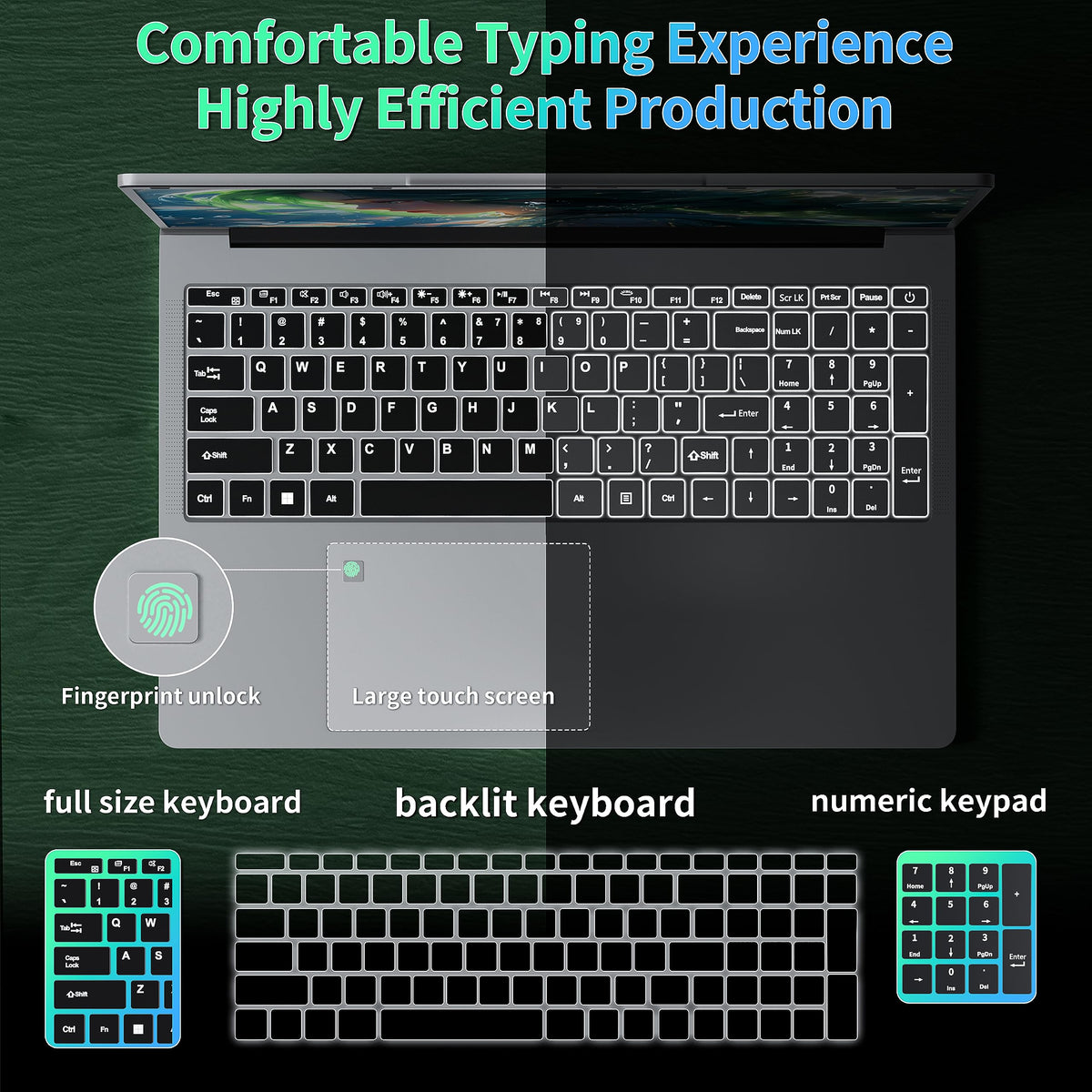 17.3" FHD IPS Business Laptop Computer, Silver E78903