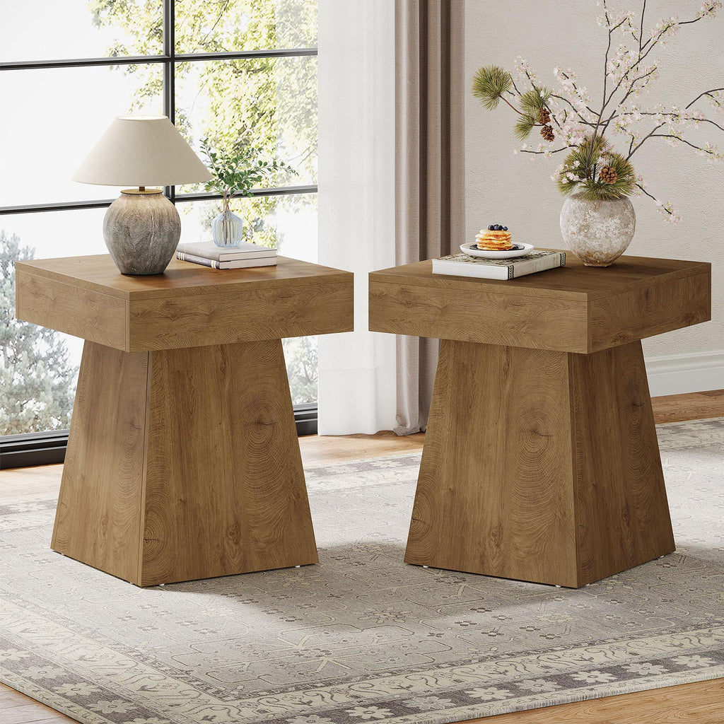 Small End Table Set of 2 Light Brown M228355