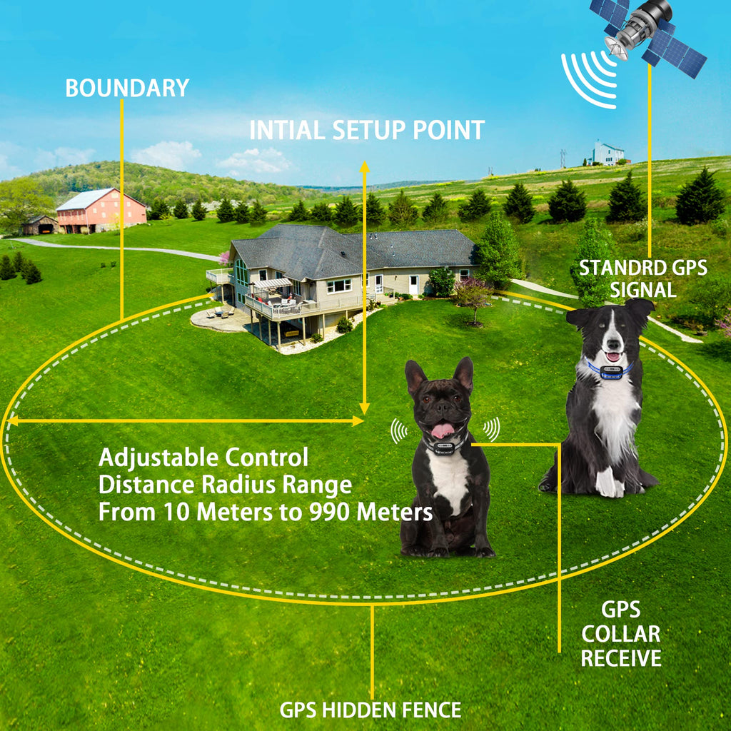 GPS Wireless Dog Fence System for 2 Dog N335