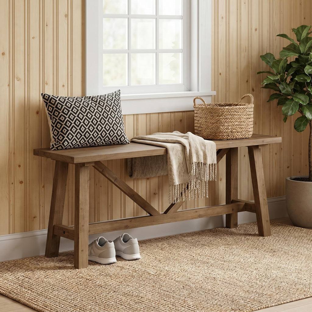 43" Solid Wood Bench V2830