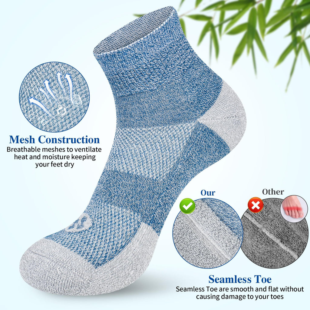 6 Pairs Ankle Diabetic Socks Q2321