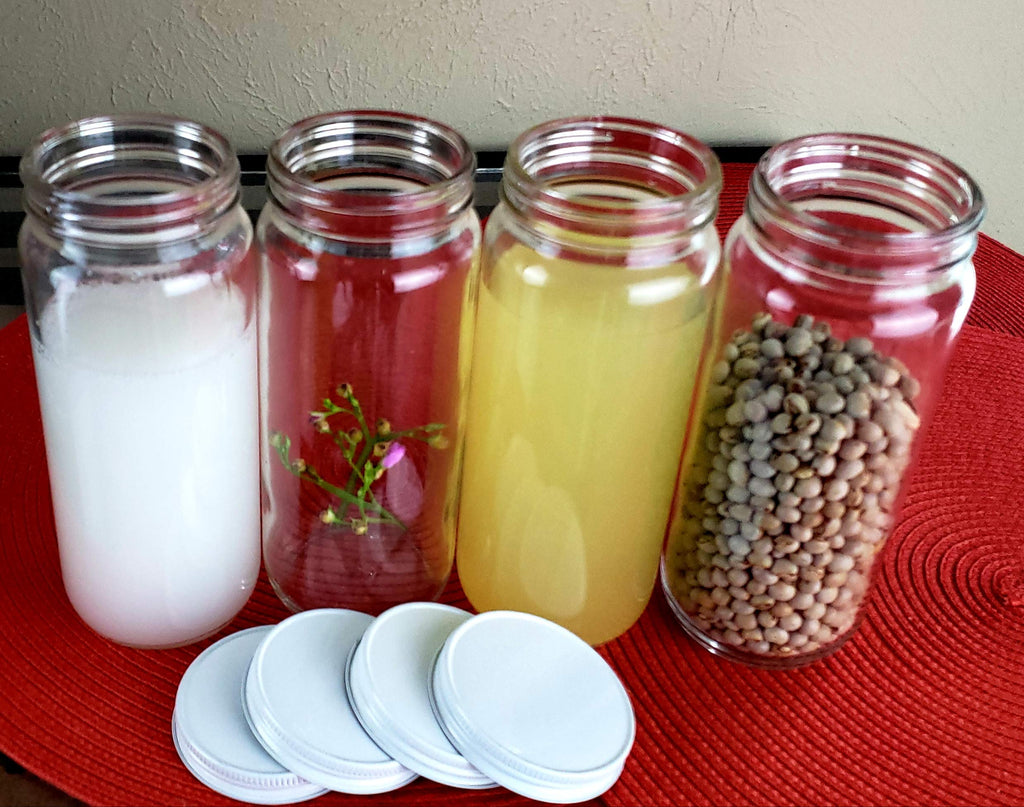 Wide Mouth Glass Bottle Jar 16 oz C486