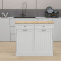 White 2 Drawer Tilt Out Trash Cabinet Y7511