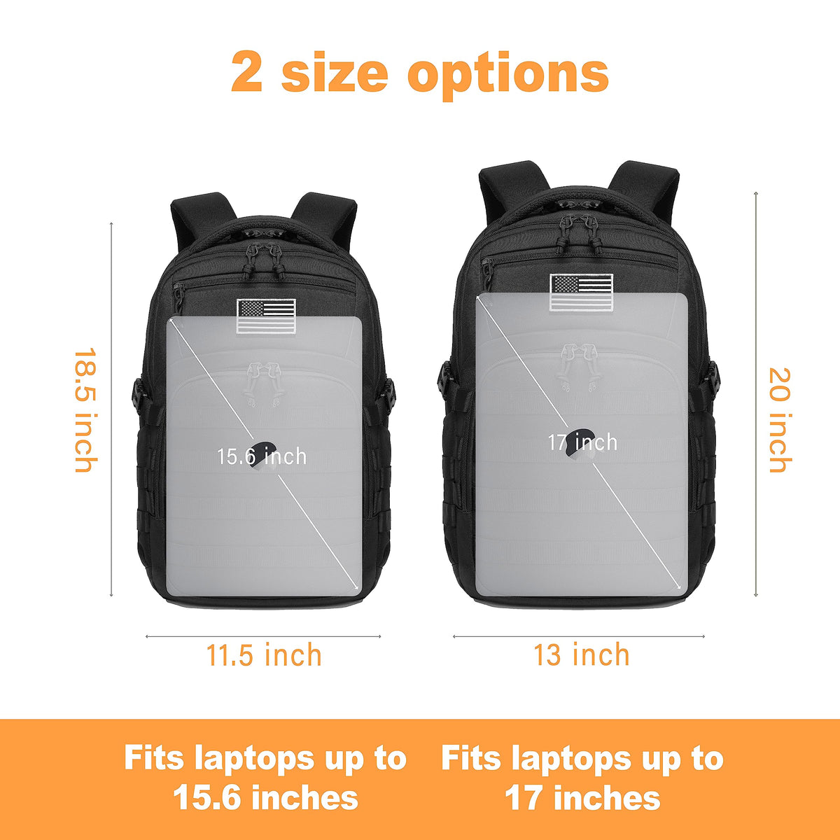 Black Small Tactical Backpack F9016