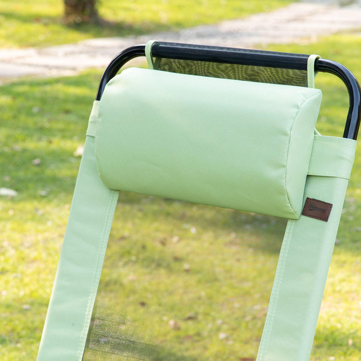 Folding Patio Dining Chairs Set of 2 Green X2554